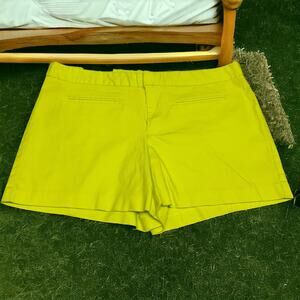 Gap Womens Shorts Sz 12 Neon Yellow Green 4" Low Waist NEW NWT